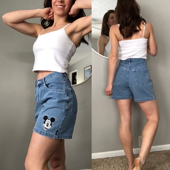 Vintage Pants - Vintage 90’s Mickey Mouse high waisted shorts